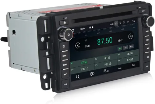 Vista 4 de Android 10.0 Radio de coche 7 pulgadas doble DIN pantalla táctil reproductor de DVD para GMC Chevy Silverado 1500 2012 en Dash Navigation Quad Core