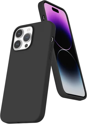 Vista 133 de Funda de silicona líquida compatible con iPhone 12 Pro Max 6.7 pulgadas, funda de gel de protección completa con forro de microfibra, funda