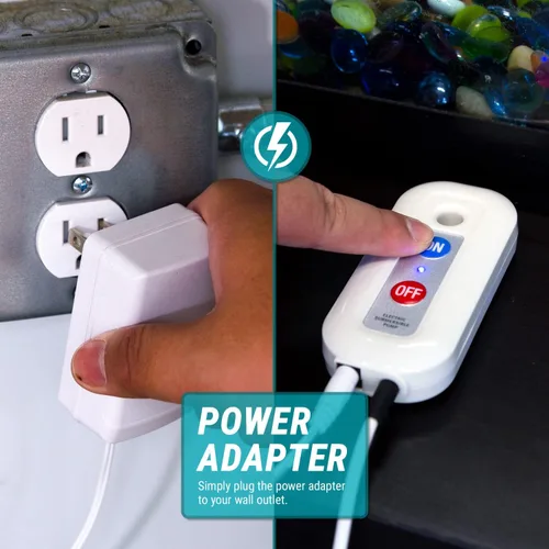Vista 5 de TERA PUMP Limpiador de grava para acuario – Cambiador de agua eléctrico automático extraíble para tanque de peces, arandela de arena, filtro