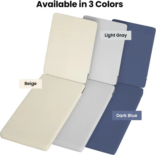 Vista 6 de Chaise Lounge - Cojines para muebles de patio al aire libre Cojines para sillas de patio resistentes al agua de 72 x 21 pulgadas Cojines Gris
