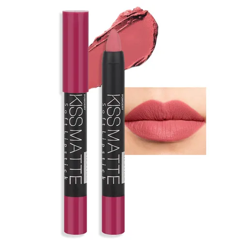 Vista 27 de evpct 3 piezas de lápiz crayón delineador de labios mate metálico rosa natural ligera y lápiz labial Set de larga duración impermeable que coincide
