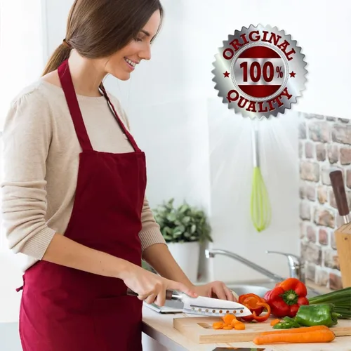 Vista 7 de MIU Santoku - Cuchillo multiusos de 7 pulgadas para chef con mango de plástico cómodo