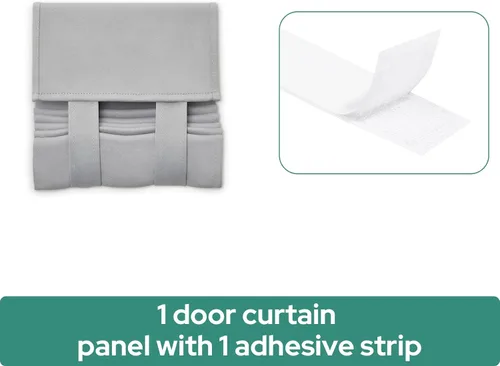 Vista 7 de HOMEIDEAS Cortinas opacas para puerta francesa, cortinas de luz lateral para puerta delantera, 2 paneles, persianas laterales para ventanas