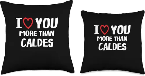 Vista 3 de I heart You More than Caldes Thanksgiving I Love You More Than Caldes Shirt Funny Women Christmas Throw Pillow, 16x16, Multicolor