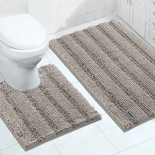Vista 173 de Turquoize Alfombra de baño de chenilla de lujo para baño, extra absorbente, alfombra de ducha de microfibra antideslizante para baño, alfombra Aqua