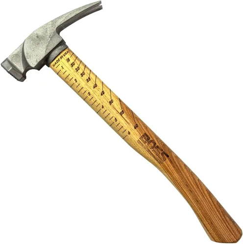 Vista 11 de Boss Hammer Martillo de titanio Ti64 de 12 onzas, mango de nogal Tennessee