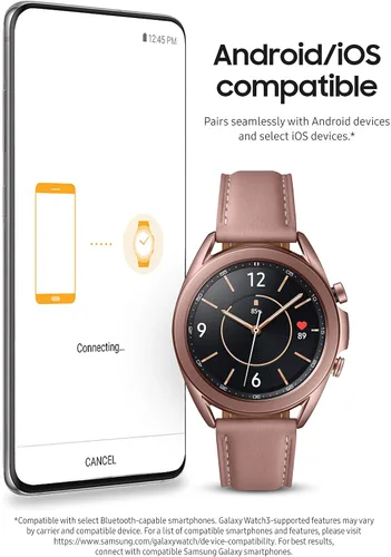 Vista 8 de Samsung Galaxy Watch 3 (1.614 pulgadas, GPS, Bluetooth) Reloj inteligente bronce místico (versión de EE. UU., ) (renovado)