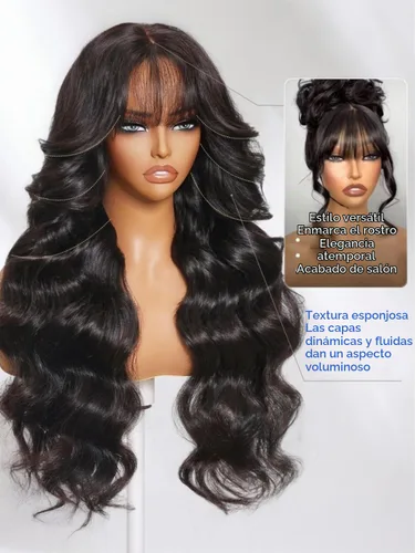 Vista 7 de Beauty Forever Bye Bye Knots - Peluca de cabello humano ondulado sin pegamento, predepilada, 7x5, encaje frontal, cabello humano suelto Peluca