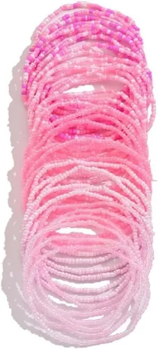 Vista 12 de Caiyao Juego de 36 pulseras elásticas coloridas con cuentas de semillas bohemias, multicapa, de arcoíris, pulsera elástica con cuentas de cristal