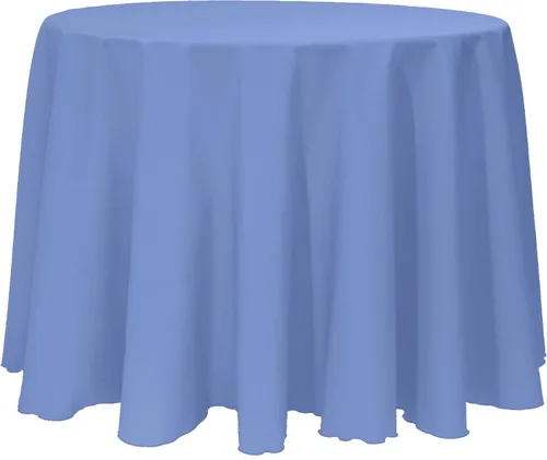 Vista 54 de ULTIMATE TEXTILE Mantel redondo de lino de poliéster de 120 pulgadas, color rosa neón