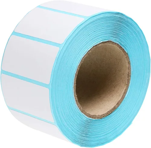 Vista 2 de Mini Skater Etiquetas de papel térmico directo blanco de 1.57 × 0.78 pulgadas, 1 rollo (1000 etiquetas)