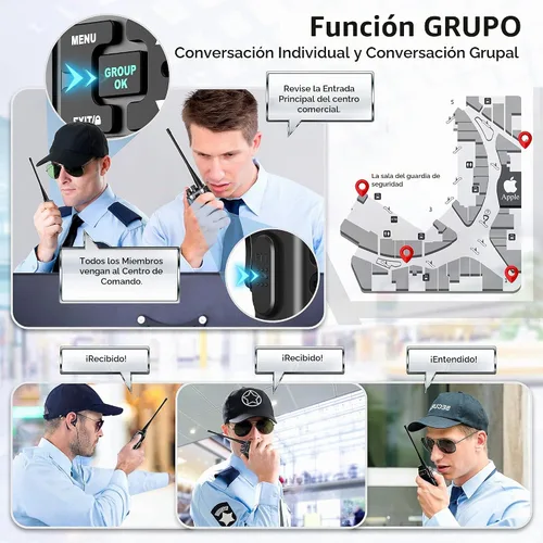 Vista 3 de SAMCOM Walkie Talkies Radios recargables de dos vías de largo alcance con auriculares, radios de 2 vías SAMCOM UHF transceptor portátil Walky Talky