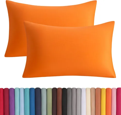 Vista 11 de BEDSUM Juego de 2 fundas de almohada de microfibra estándar suaves, resistentes a las arrugas y de fácil cuidado con cierre de sobre para niños, 20