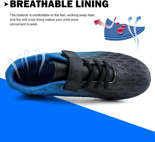 Vista 4 de brooman Zapatos deportivos de fútbol para niños y niñas, para exteriores