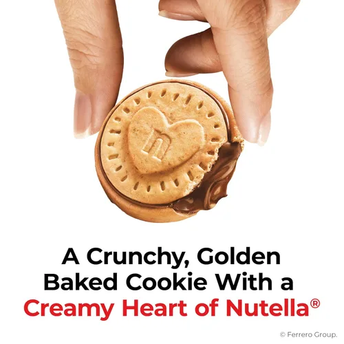 Vista 3 de Nutella Galletas de galletas, paquete de bocadillos dulces con crema