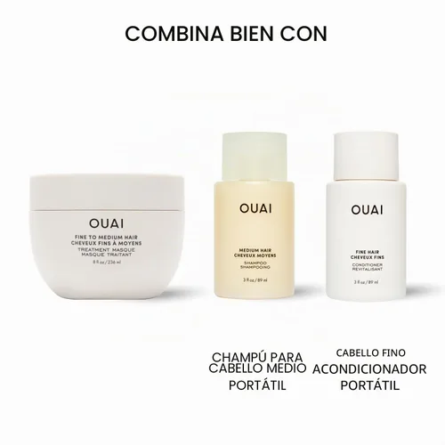 Vista 8 de OUAI Mascarilla de tratamiento capilar fino a mediano (3.4 oz)