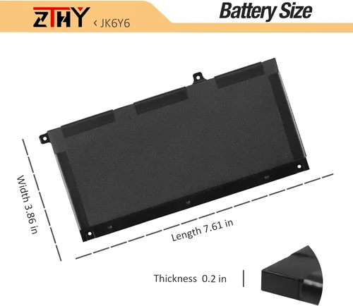 Vista 7 de JK6Y6 - Batería de repuesto de 40 Wh para Dell Latitude 3410 3510 3120 3140 Vostro 5300 5401 5501 Inspiron 5300 5401 5408 5402 5509 5409 5508 54000