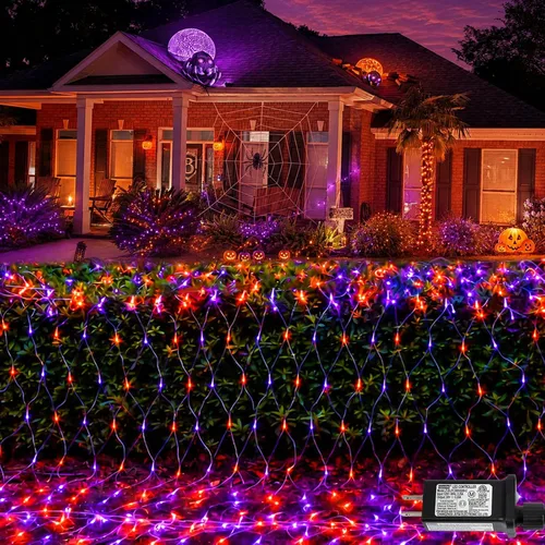 Vista 20 de Paquete de 2 luces LED de red azul de 360