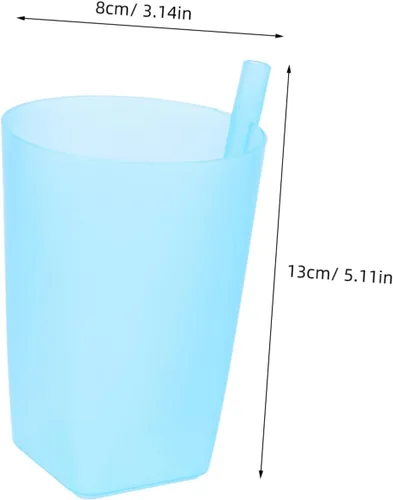 Vista 2 de PRETYZOOM Vasos para beber de pared gruesa, 16 piezas, popotes para fiestas, juego de jugo para agua al aire libre, para niños y niñas y adultos
