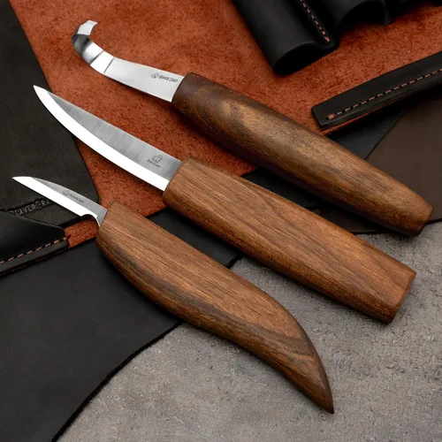 Vista 9 de BeaverCraft Kit de Tallado de Cucharas Cuchillos de Tallado Cuchillo de Tallado de Cucharas Sloyd, Cuchillo de Chip Detalle Pequeño, Cuchillo