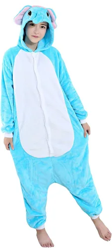 Vista 2 de LeaLac - Pijama unisex para disfraz de adulto M Elefante