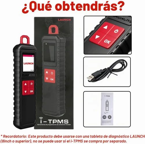 Vista 2 de LAUNCH X431 i-TPMS (Actualización de TS Gun) Detector de Presión de Neumáticos TPMS, Activar/Reaprender, Herramienta de Diagnóstico TPMS Compatible