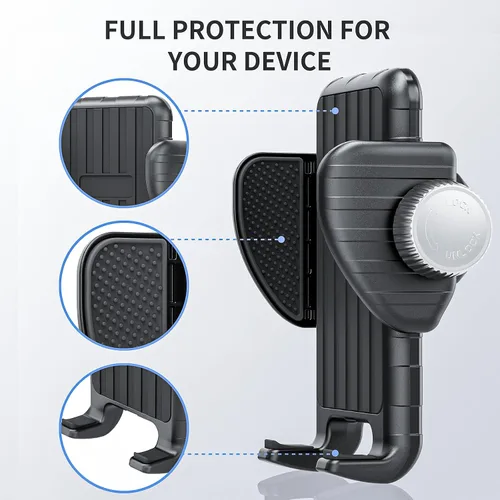 Vista 5 de Soporte de teléfono para motocicleta, manillar de bicicleta, abrazadera para teléfono celular, clip de teléfono para iPhone 16 Pro Max/Plus, 15 Pro