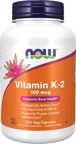 Vista 9 de NOW Foods Suplementos, Vitamina K-2 100 mcg, Menaquinona-4 (MK-4), Apoya la salud ósea*, 100 cápsulas vegetales
