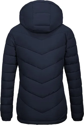 Vista 2 de Wantdo - Abrigos de invierno acolchados con capucha de vellón para mujer, chaqueta puffer cálida