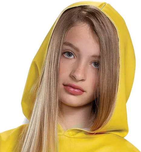 Vista 4 de Disguise Disfraz clásico amarillo de Billie Eilish para niños