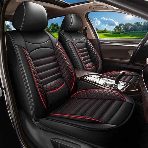 Vista 18 de Fundas de asiento de auto para Ford Fusion 2010-2020: juego completo de fundas protectoras de asiento impermeables de piel sintética compatible