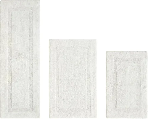 Vista 17 de Better Trends - Juego de 2 alfombras de baño 100% algodón, extra suaves, con borlas, de 17" x 24", alfombra de baño superabsorbente y reversible