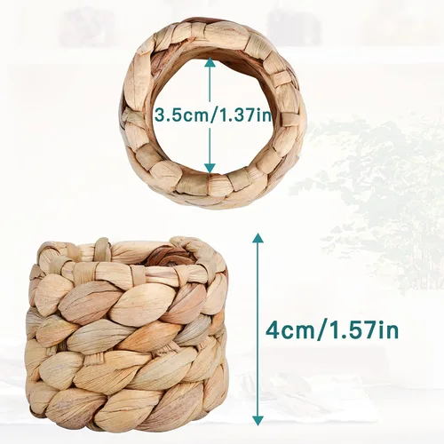 Vista 2 de Juego de 8 servilleteros de primavera, servilletas rústicas hechas a mano, decoración de mesa de primavera, servilletas de granja para Pascua
