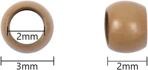 Vista 2 de Extensiones de cabello con microeslabones de 0.118 pulgadas, cuentas de micro anillos de cobre, nano cuentas para extensiones de cabello