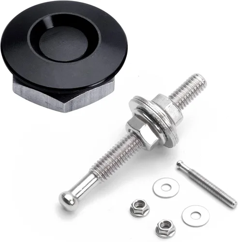 Vista 7 de x xotic tech Kit de tapa de bloqueo de capó de parachoques de 4 piezas, botones de liberación rápida, universales para automóvil (negro)
