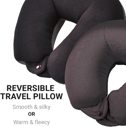Vista 3 de Classic Bean Sleeper, cómoda almohada de viaje rellena de micro polietileno, almohada para el cuello para un sueño ininterrumpido, ideal para avión