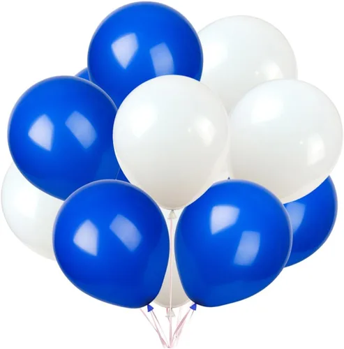 Vista 8 de TNWBA Globos de látex 100 piezas de 12 pulgadas, rojo y azul rojo azul