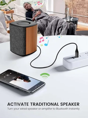 Vista 3 de HVMLAK Adaptador auxiliar Bluetooth 5.2 para automóvil, conector USB de 0.138 in, llamada manos libres, transmisión de música para camiones