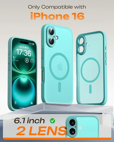 Vista 616 de TOCOL Funda para iPhone 11, compatible con Magsafe, protección completa de cámara, imanes integrados, protección contra caídas, funda translúcida