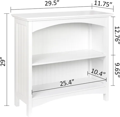 Vista 3 de eHemco Estantería de 2 niveles con 2 soportes arqueados, 29 pulgadas, gris