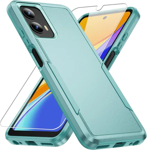 Vista 9 de Funda para Moto G 5G 2023, con Protector de Pantalla [Probado contra Caídas de Grado Militar] Funda Protectora de Servicio Pesado Resistente Rugosa