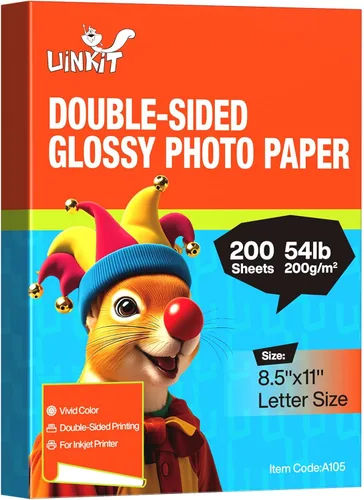 Vista 14 de Uinkit Papel fotográfico brillante de doble cara 4x6 54lb para tinta de color 200Gsm Paquete de valor a granel para imprimir imágenes 4x6 9.5Mil