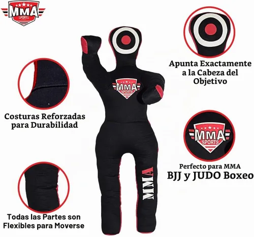 Vista 5 de MMA Doctor Bane MMA - Saco de boxeo brasileño para karate, con posición de pie, 4 pies, sin relleno