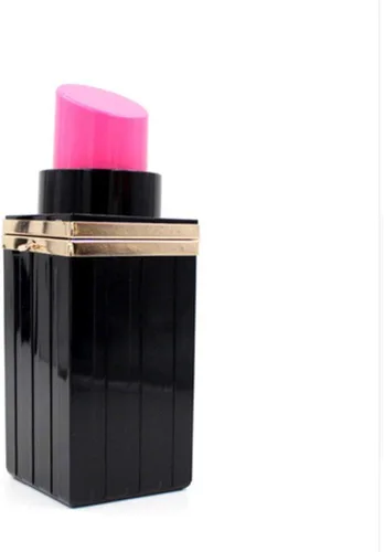 Vista 4 de bolso del lápiz labial Paris Perfume Forma Bolsos de noche para las mujeres