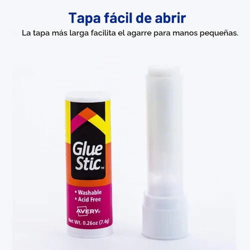 Vista 7 de Avery barra de pegamento blanca, lavable, no tóxica, 0.26 oz. Pegamento permanente en barra, paquete de 2 (00171)