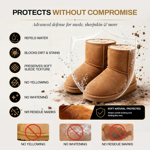 Vista 2 de Protect Shoe Protector Spray - 6.7 OZ Waterproofing Spray Rain & Stain Waterproof Nano Protection for Leather, Suede, Sneaker