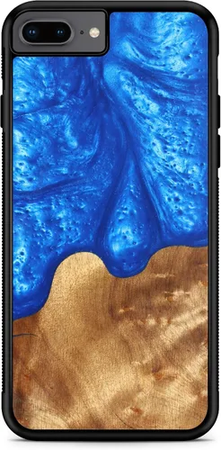 Vista 8 de WUDN Funda delgada de resina y madera para teléfono compatible con Apple iPhone 6, 6s, 7, 8, SE