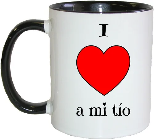 Vista 8 de Gifts by Lulee, LLC Taza En Espanol para Yo Amo a Mi TIO/Tia Taza En Español De Chocolate Café O Te (2 B/w)
