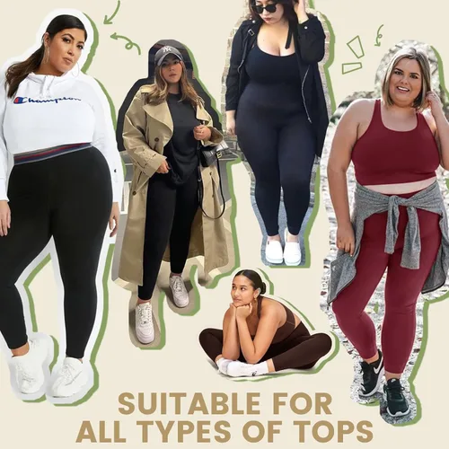 Vista 3 de HLTPRO Paquete de 3 leggings de talla grande con bolsillos para mujer, color negro, cintura alta, control de abdomen, pantalones de yoga suaves