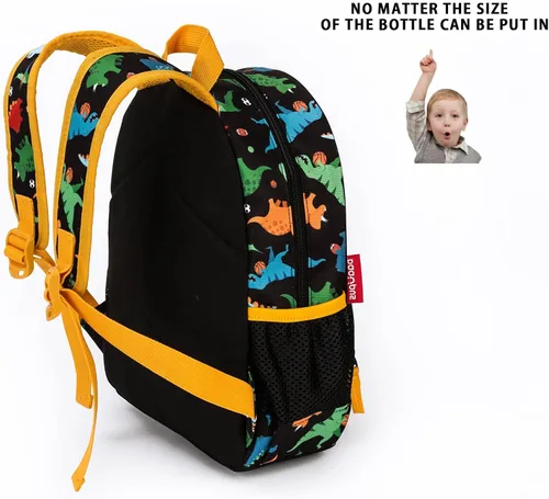 Vista 5 de Daaupus Mochila preescolar de 12 pulgadas, mochila para niños y niñas, perfecta para guardería y preescolar.., Dinosaurio, Mochila para niños
